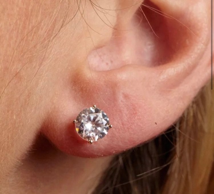 4.0 Ct Diamond 14K Gold Studs