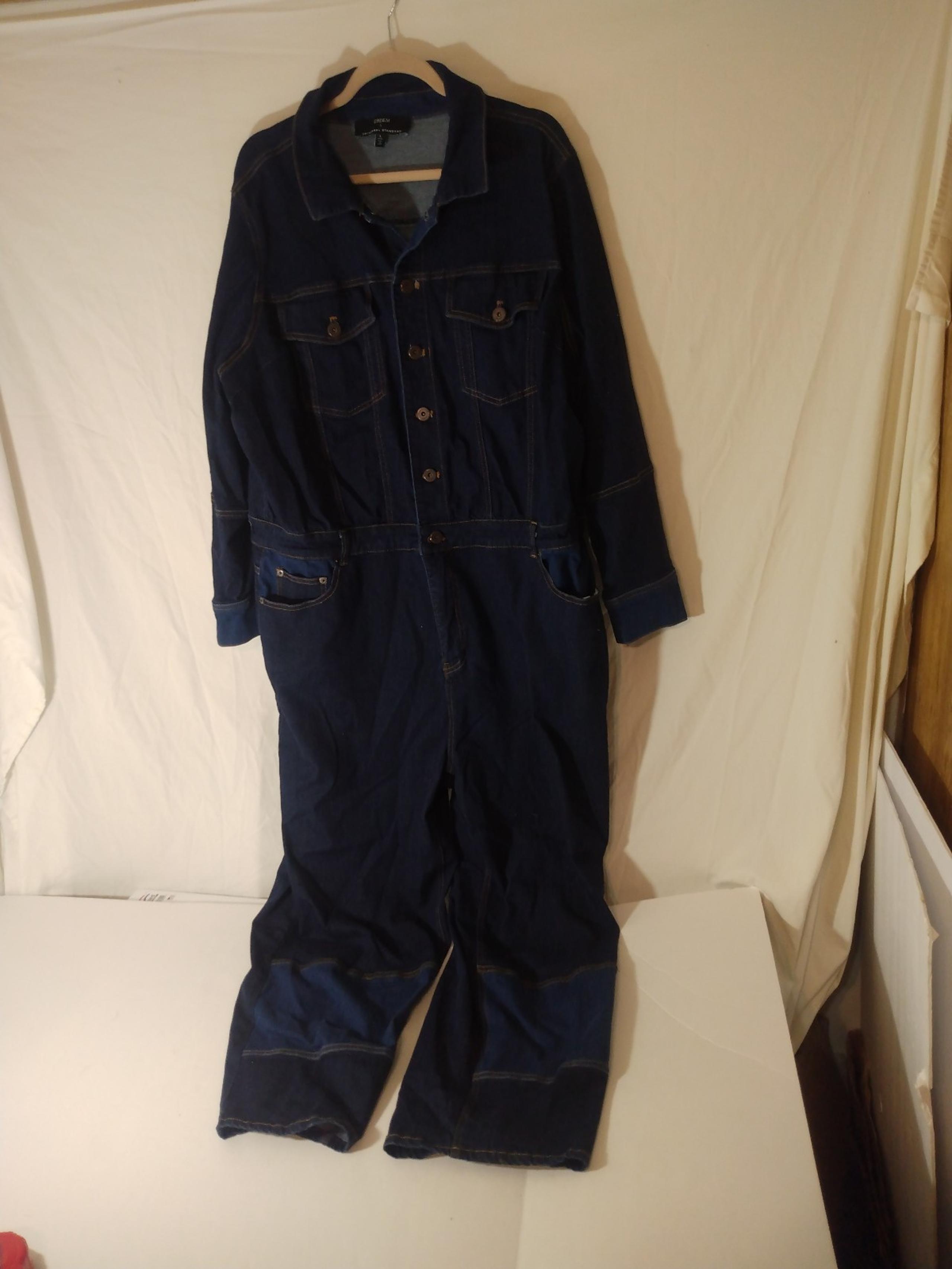 Womens Erdem X Universal Standard Denim Coveralls Jumpsuit Sz Large