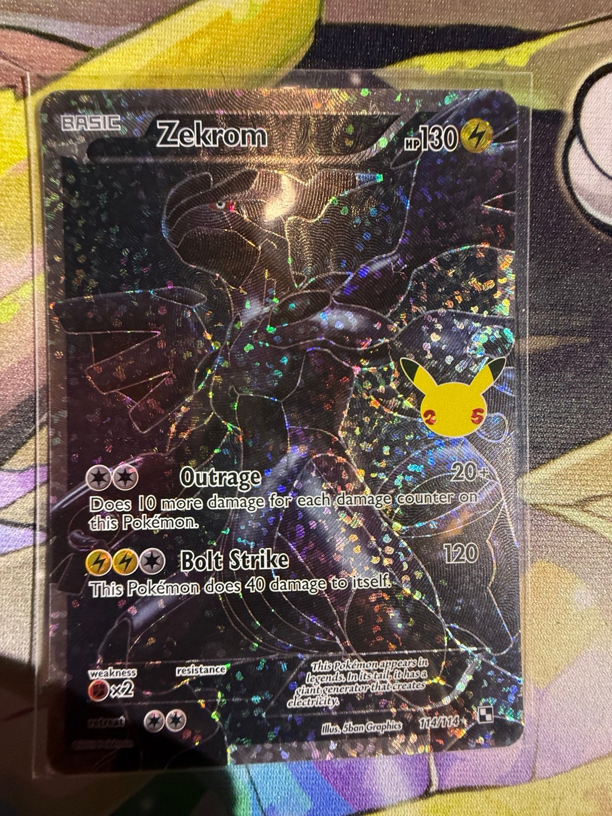 2021 Pokemon Celebrations ZEKROM #114 25th Anniversary HOLO New Full Art Foil