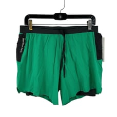 Lululemon Fast And Free Road to Trail Short Green 6 Inch Lined Size Large Run
