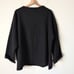 Eileen Fisher Sweater Womens Top 2X Black 100% Wool Worsted 3/4 Sleeve Heavy