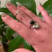 Onyx Silver Ring Moon Ring 925