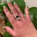 Onyx Silver Ring Moon Ring 925