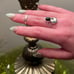Onyx Silver Ring Moon Ring 925