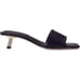 NWB Good America Kickstand Slide Sandal In Black And Gold Size 9.5