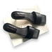 NWB Good America Kickstand Slide Sandal In Black And Gold Size 9.5