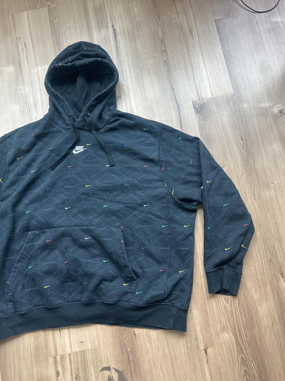 Stitched Nike Multicolor Logo Hoodie - XXL