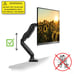Full Motion LCD Monitor Arm Gas Spring Desk Mount for Screens up to 27