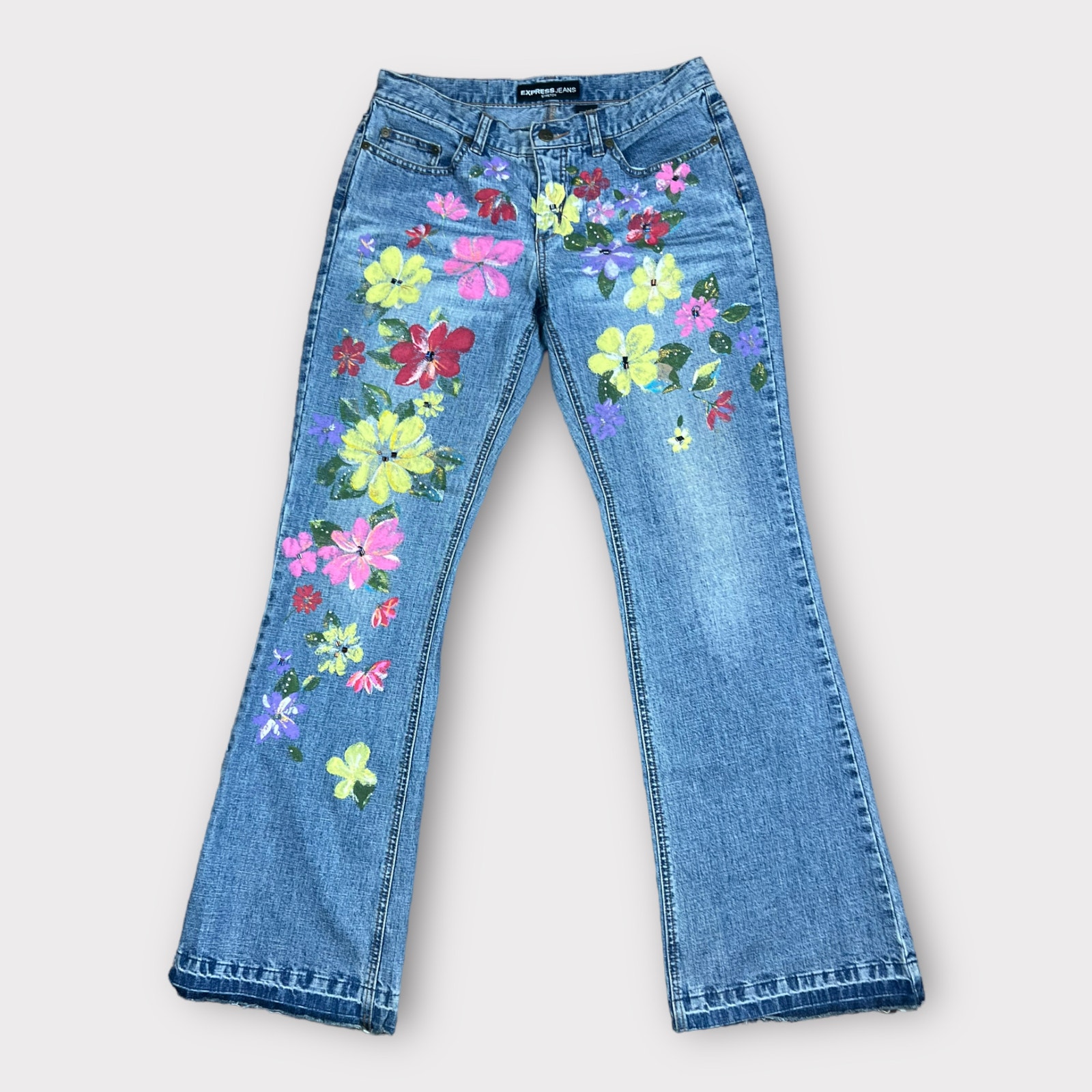 Express | Vintage Y2K Painted Embellished Jeans | 5/6