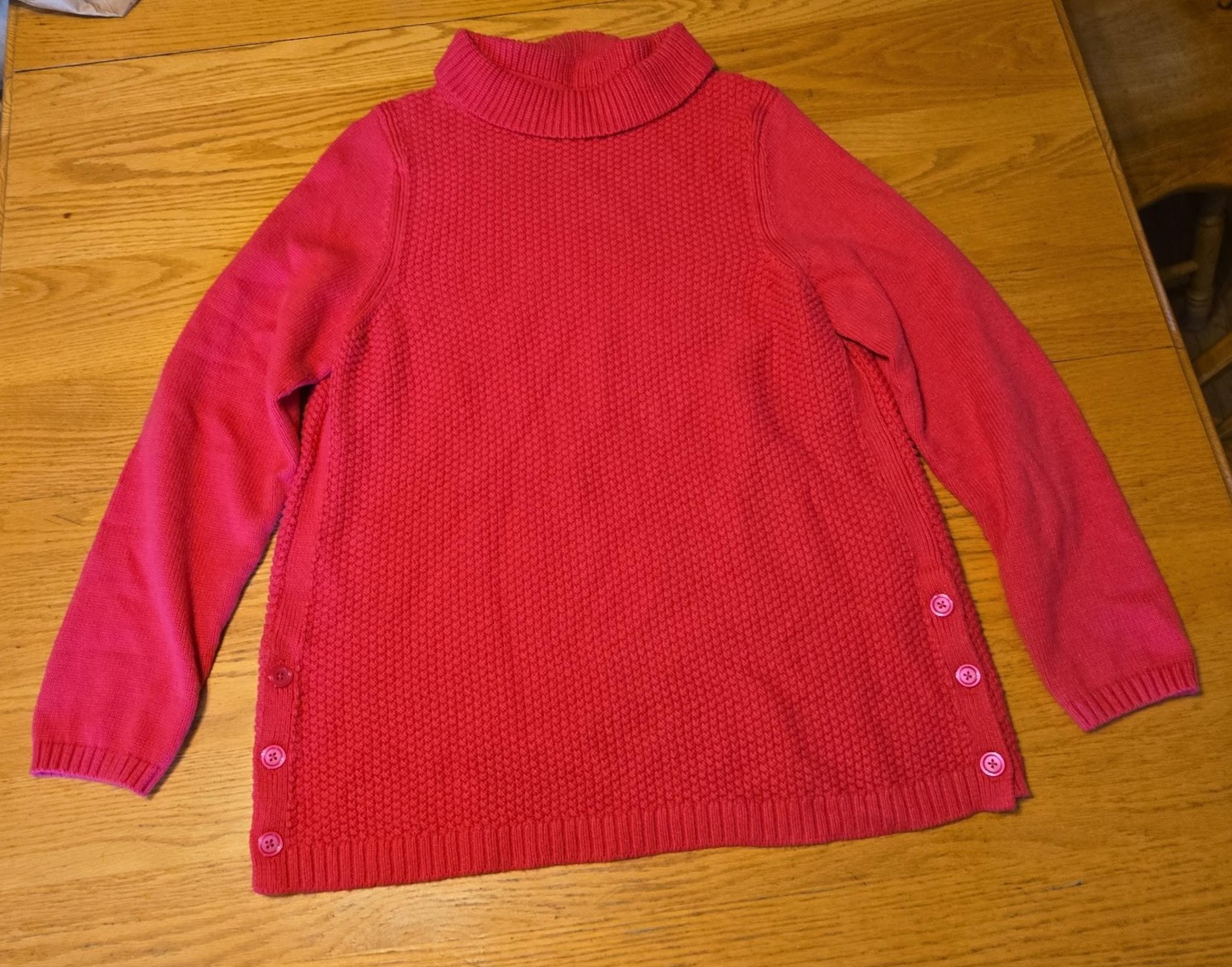 Womens xl talbot pink sweater mock turtle neck