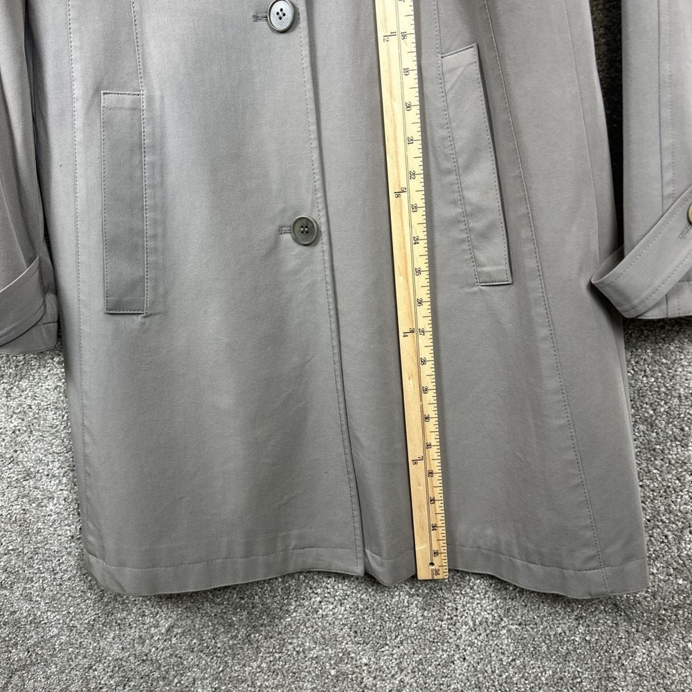 Theory Long Women's Trench Coat Jacket Gray Size Medium