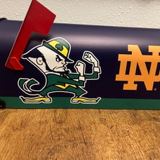 Notre Dame Fighting Irish NCAA CUSTOM Mailbox Logo US Mail 19” Mail Box New