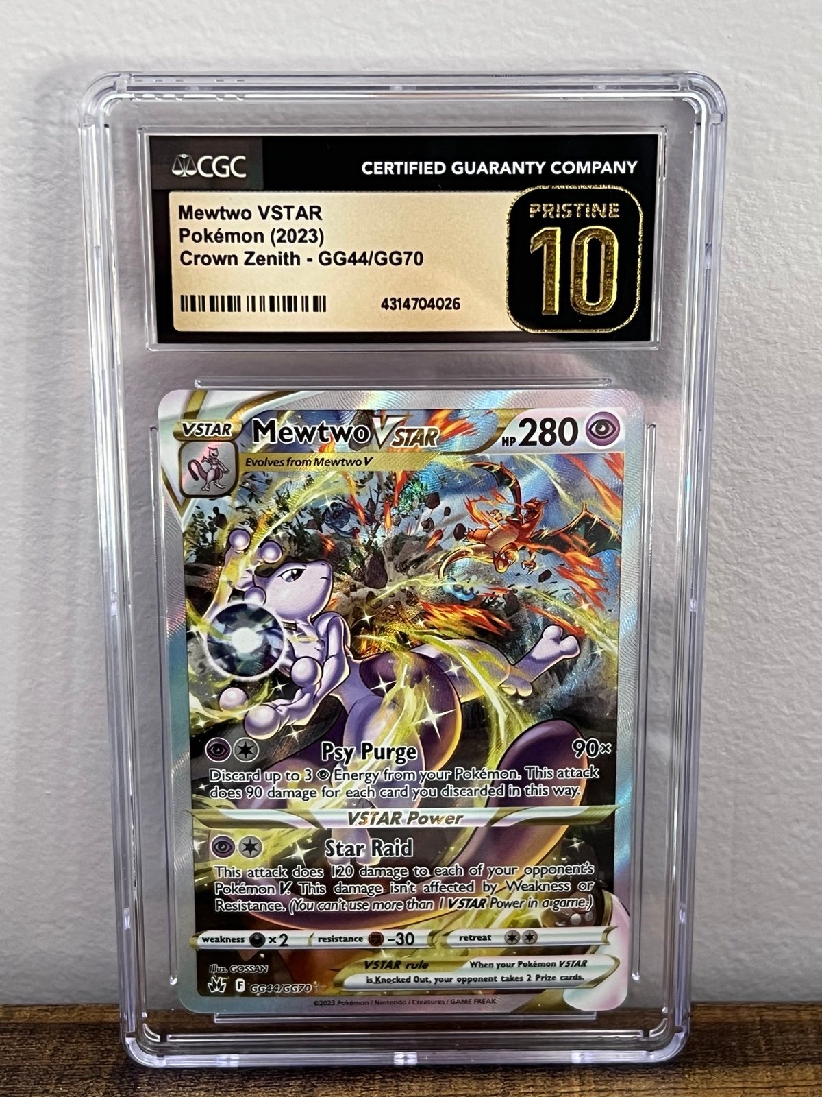 Mewtwo Vstar Pristine 10 Pokemon card