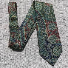 Polo Ralph Lauren green and red paisley silk tie