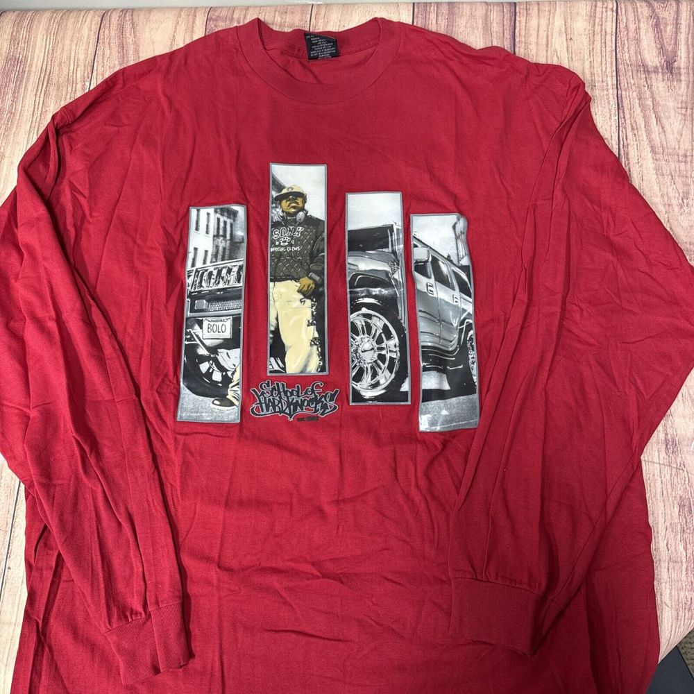 Vintage Y2K Baggy Essential Hard Knocks Graffiti T-Shirt 3XL Streetwear