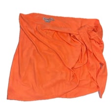 NWT Good American Leg Daze Mesh Sarong in Orange Cream
