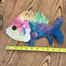 Jacque Tatum Mid Century Post Modern Textured Metal Fish Wall Mounted Sculpture
