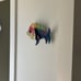 Jacque Tatum Mid Century Post Modern Textured Metal Fish Wall Mounted Sculpture
