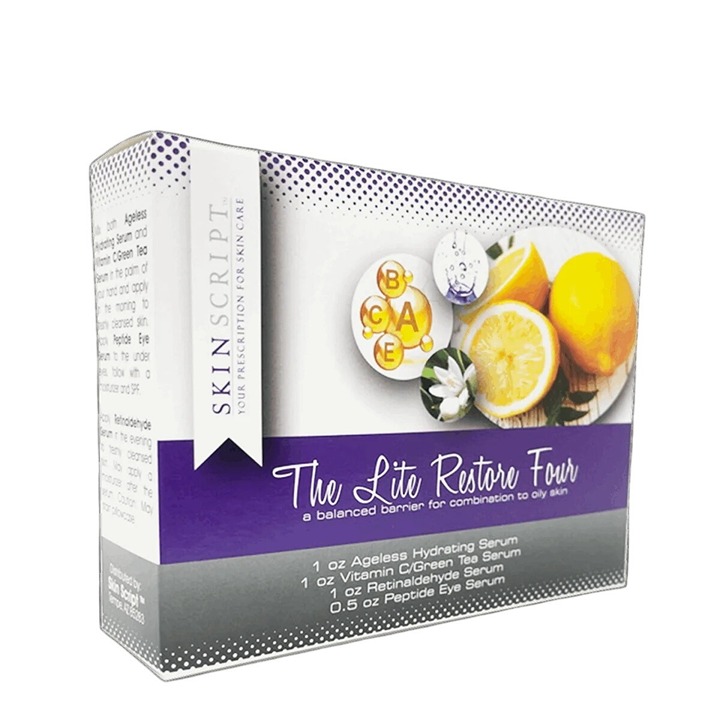 Skincare Skin Script The Lite Restore Four Vitamin C Green Tea Peptide Eye Ser