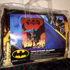 DC BATMAN Twin size Raschel Blanket
