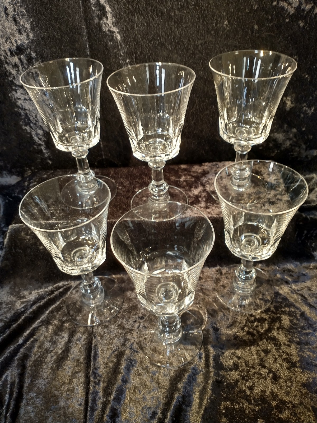 Fostoria Dolly Madison goblets vintage set of 6 1848 sgc