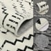 2'6 x8' Kitchen Runner Rug,Geometric Bohemian White Hallway Bathroom Rug Runner