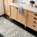 2'6 x8' Kitchen Runner Rug,Geometric Bohemian White Hallway Bathroom Rug Runner