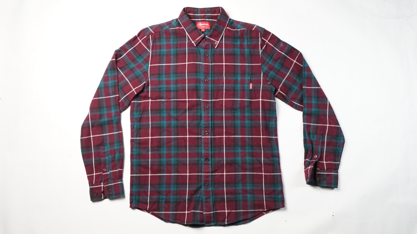 Supreme Tartan Plaid Flannel - Men’s - Dark Red - Maroon