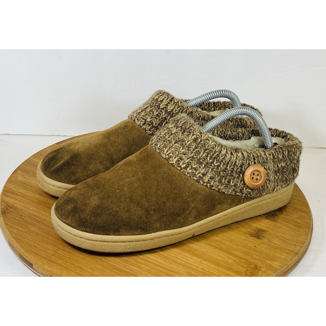 Clarks Brown Suede Mocs Women's Size US 9M Slip On Sherpa Lined Mocs