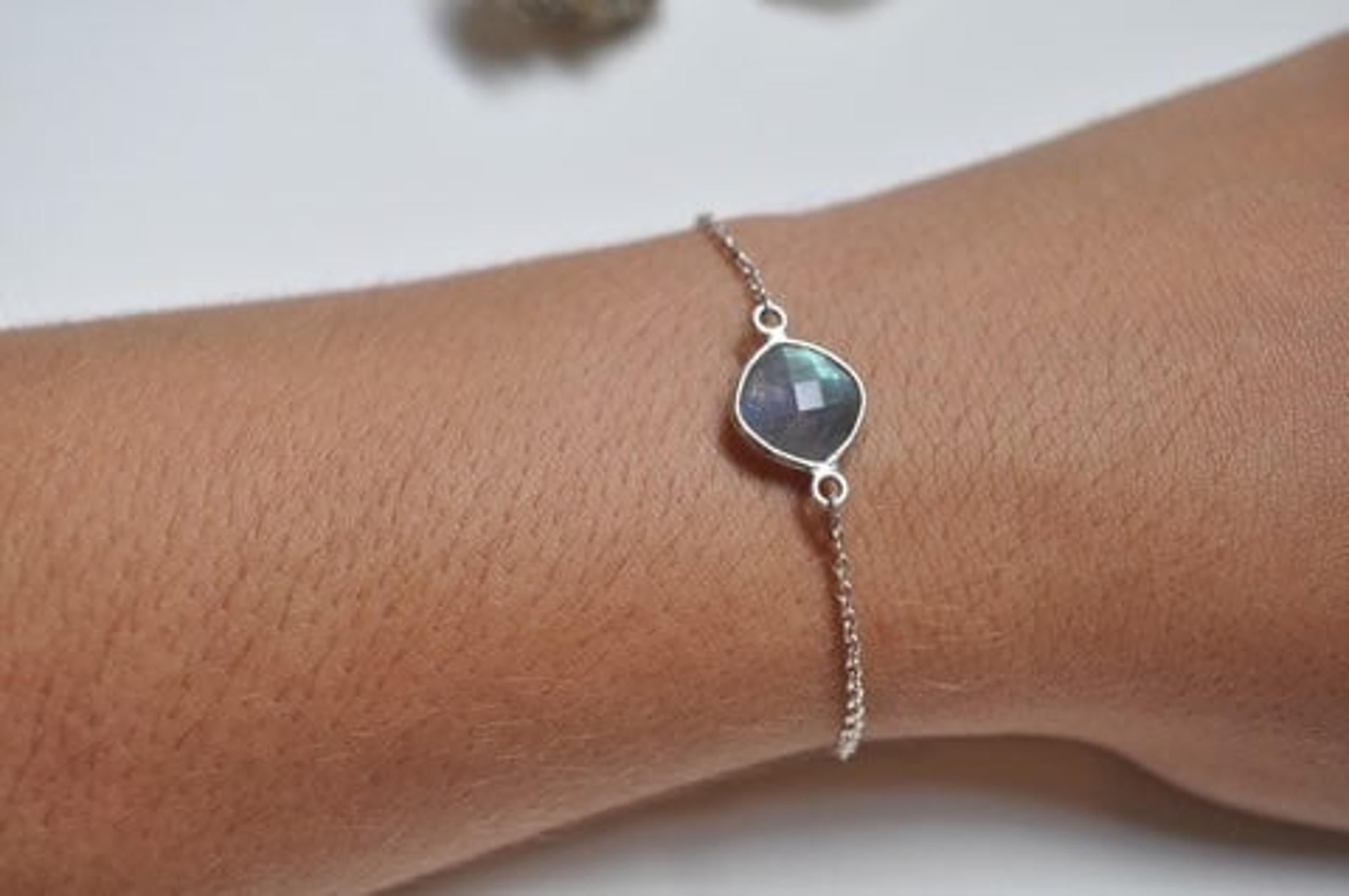 Sterling silver amethyst stone bracelet