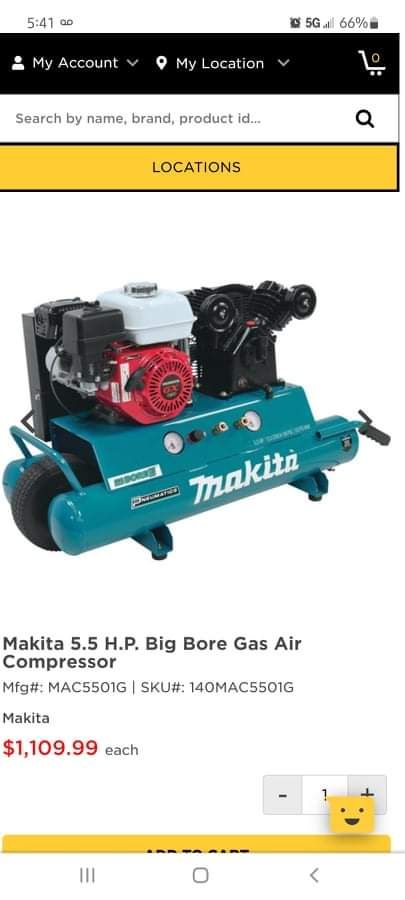 Makita gas powered air compressor
