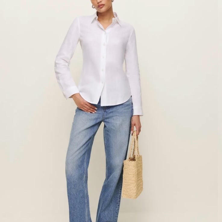 Reformation Alfie Linen Shirt