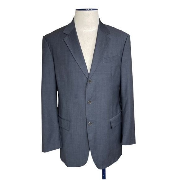 DKNY Men’s Gray 3 buttons Blazer Jacket Sz M Single Breast