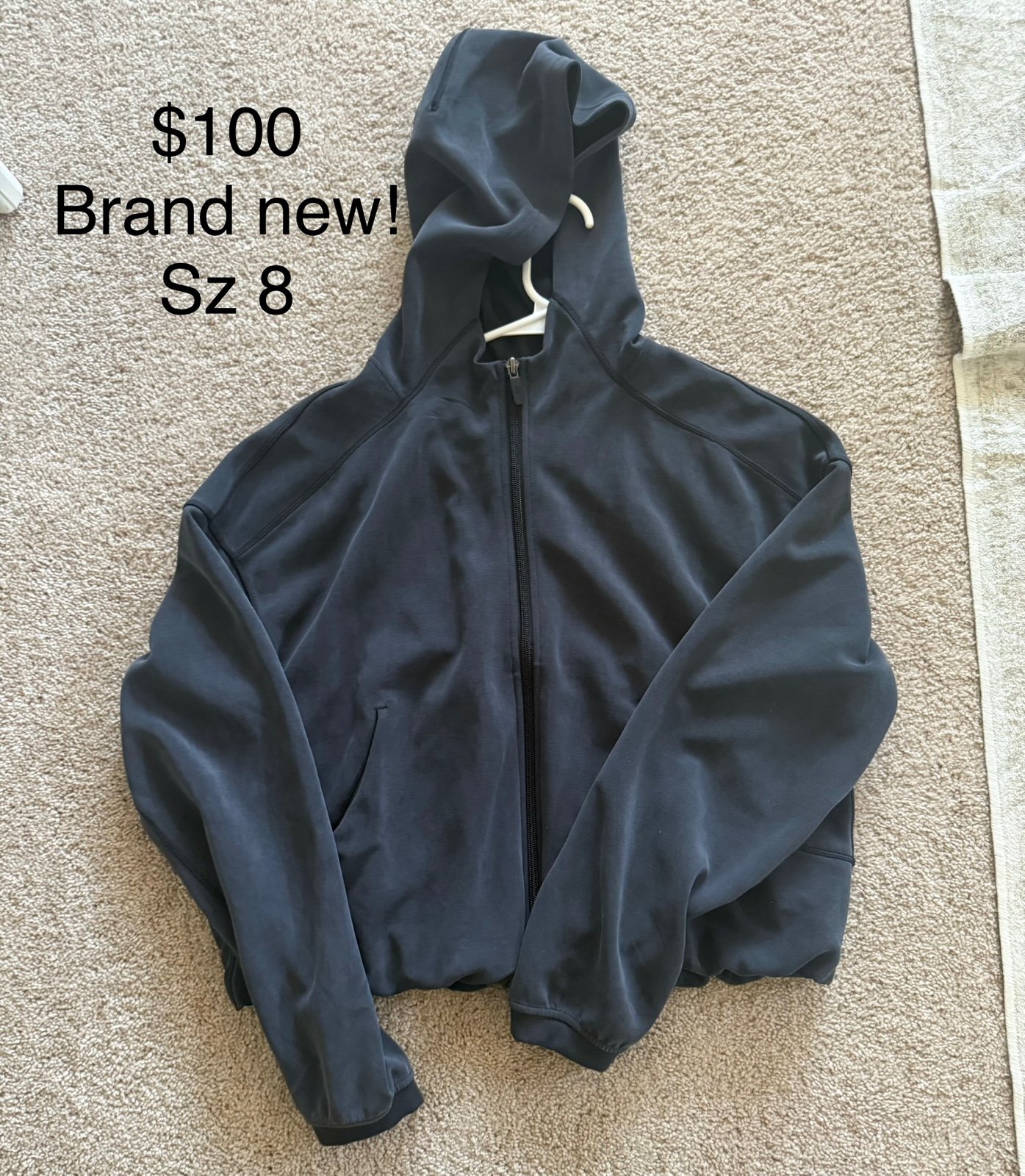 Soft stream zip up in black