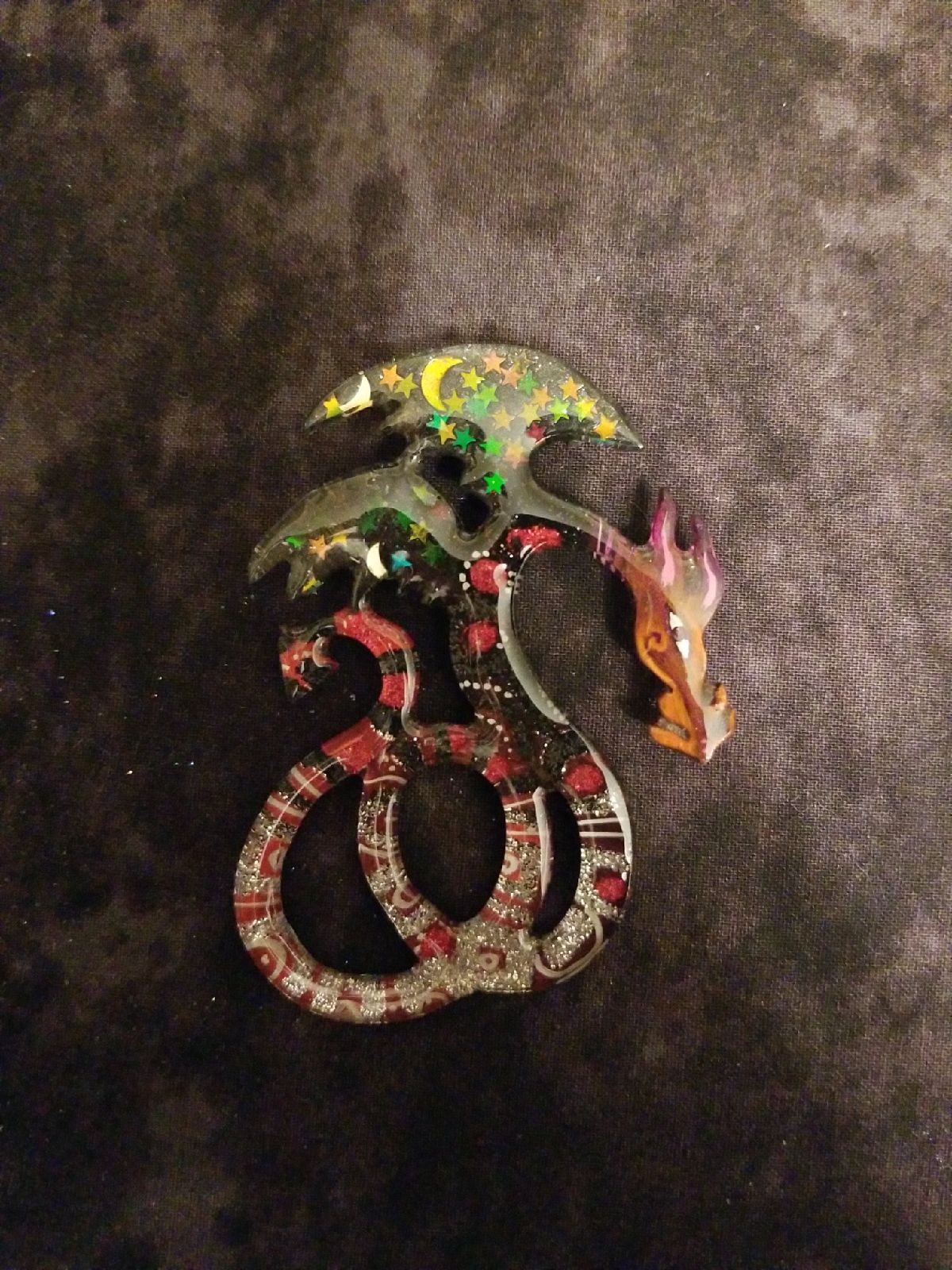 Snakey Dragon Brooch by Sacred Laughter