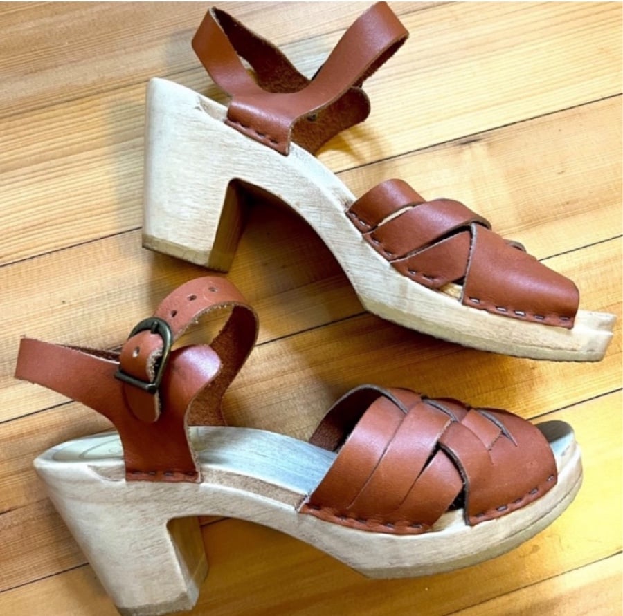 No.6 braided clog sandals