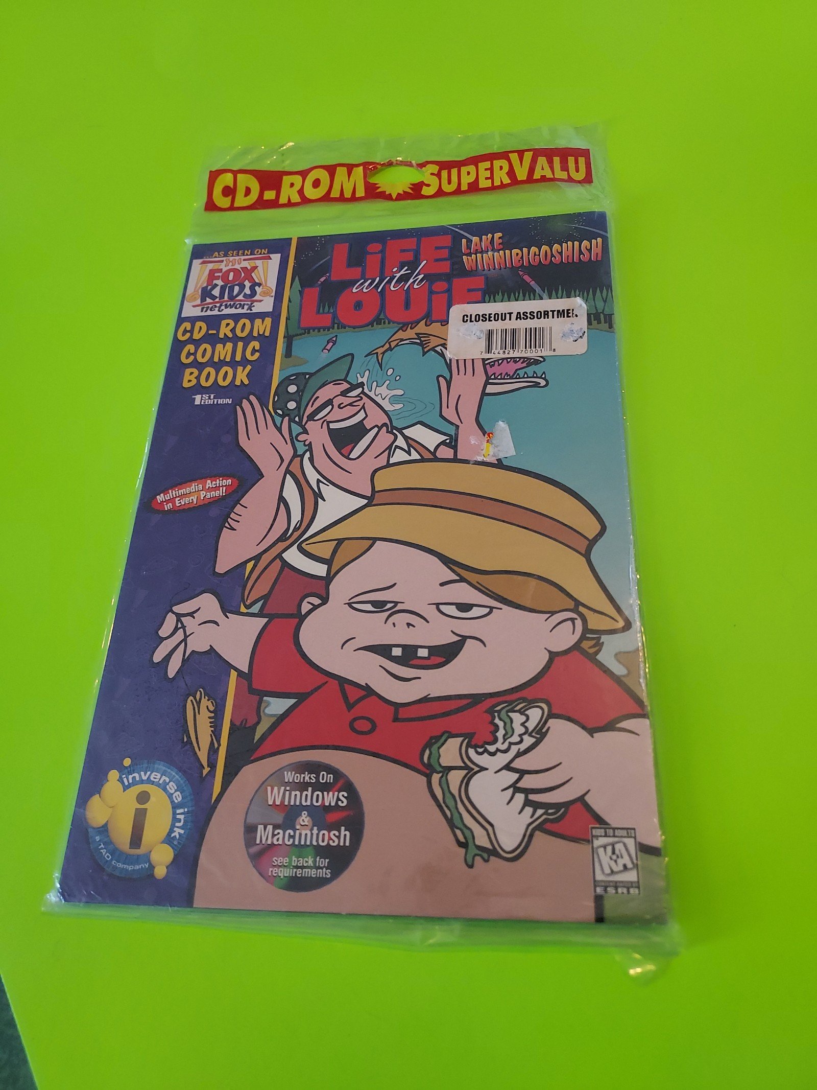 Life with Louie CD-ROM Comic Book at Lake Winnibigoshish 1st Edition by Fox Kids