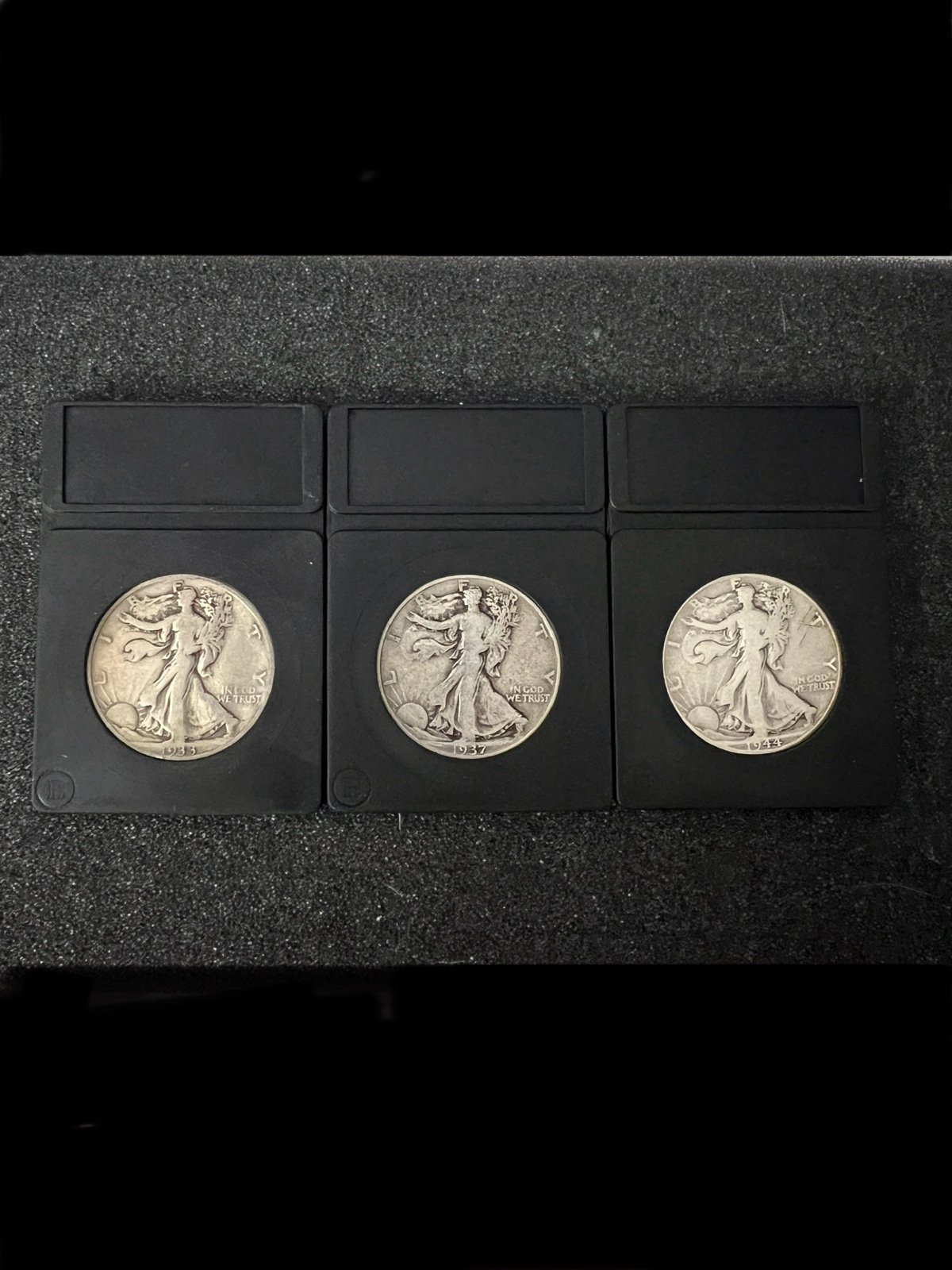 1933, 1937, 1944 Walking Liberty Silver Half Dollar’s