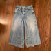 Upcylced - Baggy, wide leg, light wash, blue jeans with a relaxed fit