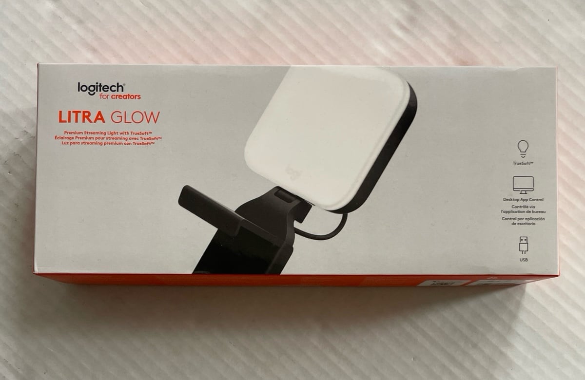 Logitech for Creators Litra Glow Premium LED Streaming Light with TrueSoft, adju