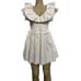 NWT Cleobella Mini Dress White Ruffled Smocked Waist Open Back Cotton V Neck XS