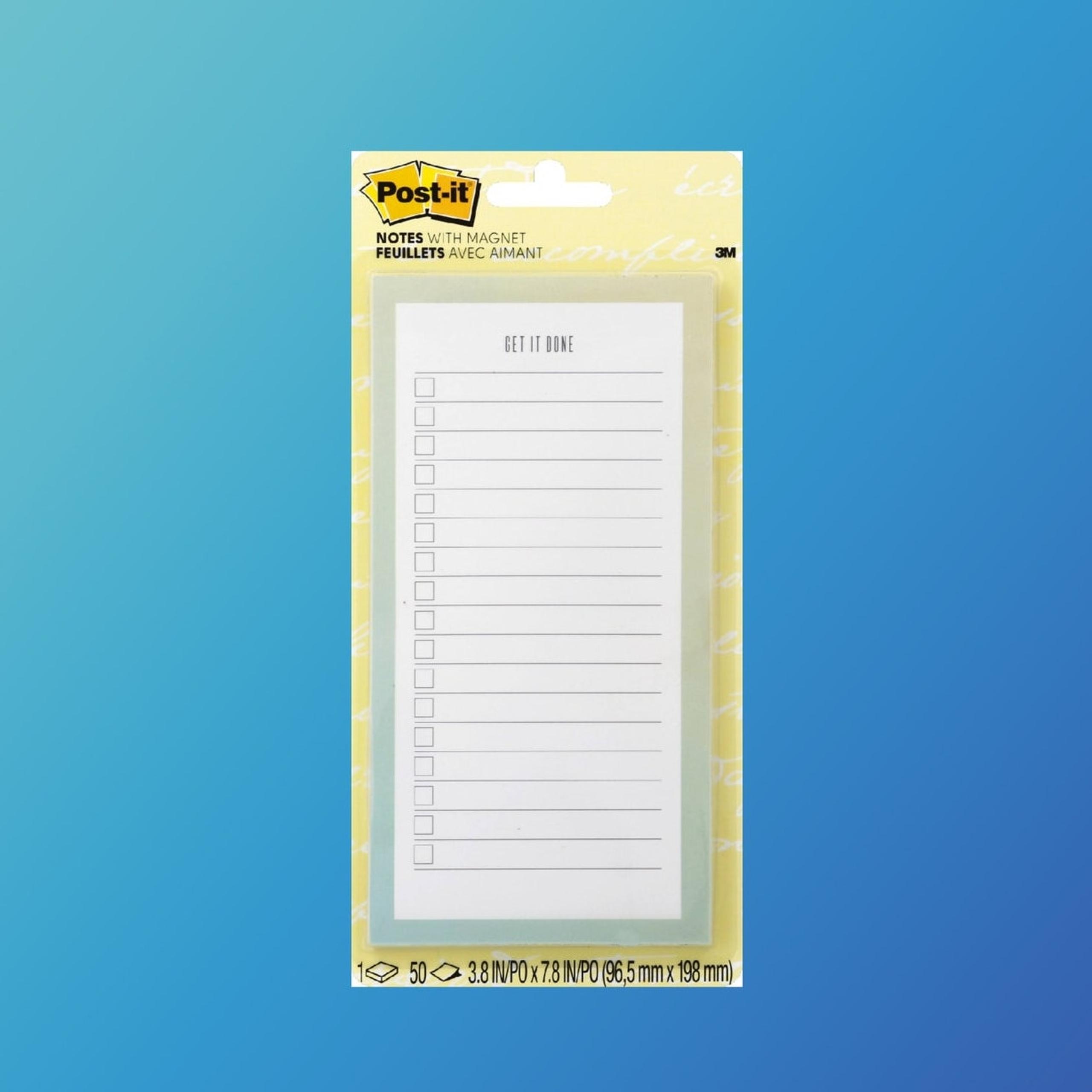 Post-It Printed Notes "Get It Done" with Magnet To-Do List 50ct