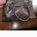 Vintage Betsey johnson metallic ruffled satchel
