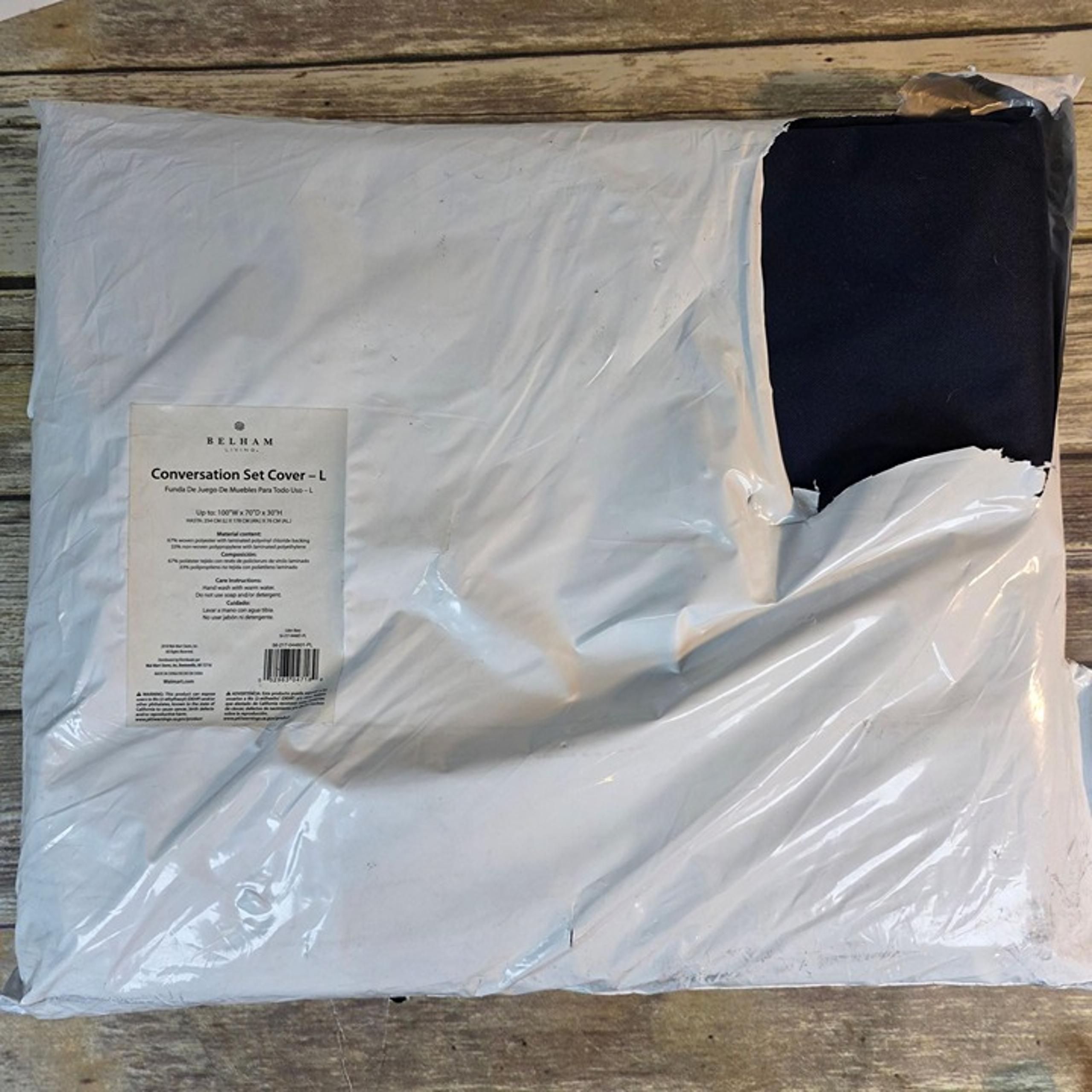Belham Living L Conversation Set Cover Navy Weather-Resistant Polyester Outdoor
