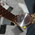 Bulova Diamond Accent Black Dial Gold Tone Stainless Steel Men's Watch 97D108