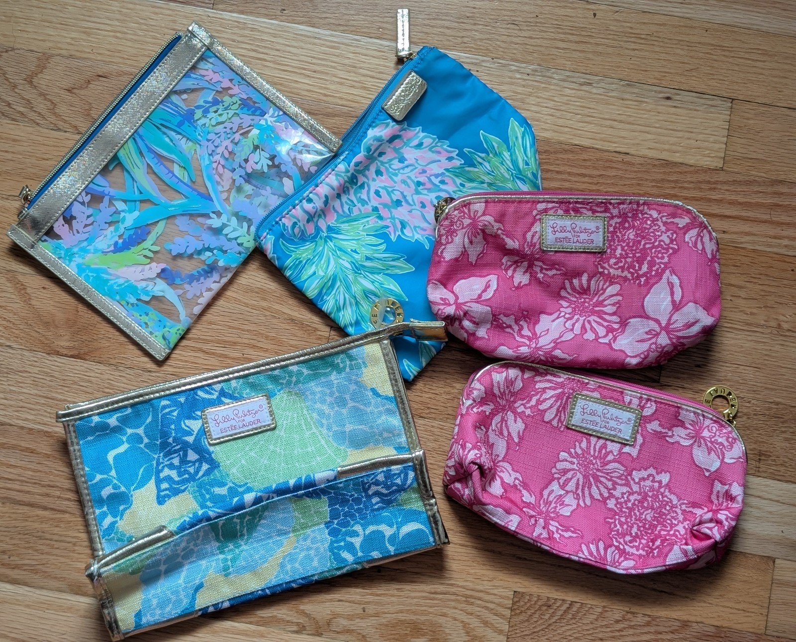 Lilly Pulitzer 5 Make Up Bags
