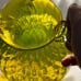 Empoli Italy Avocado Green Quilted Diamond Pitcher 5-1/4” Tall