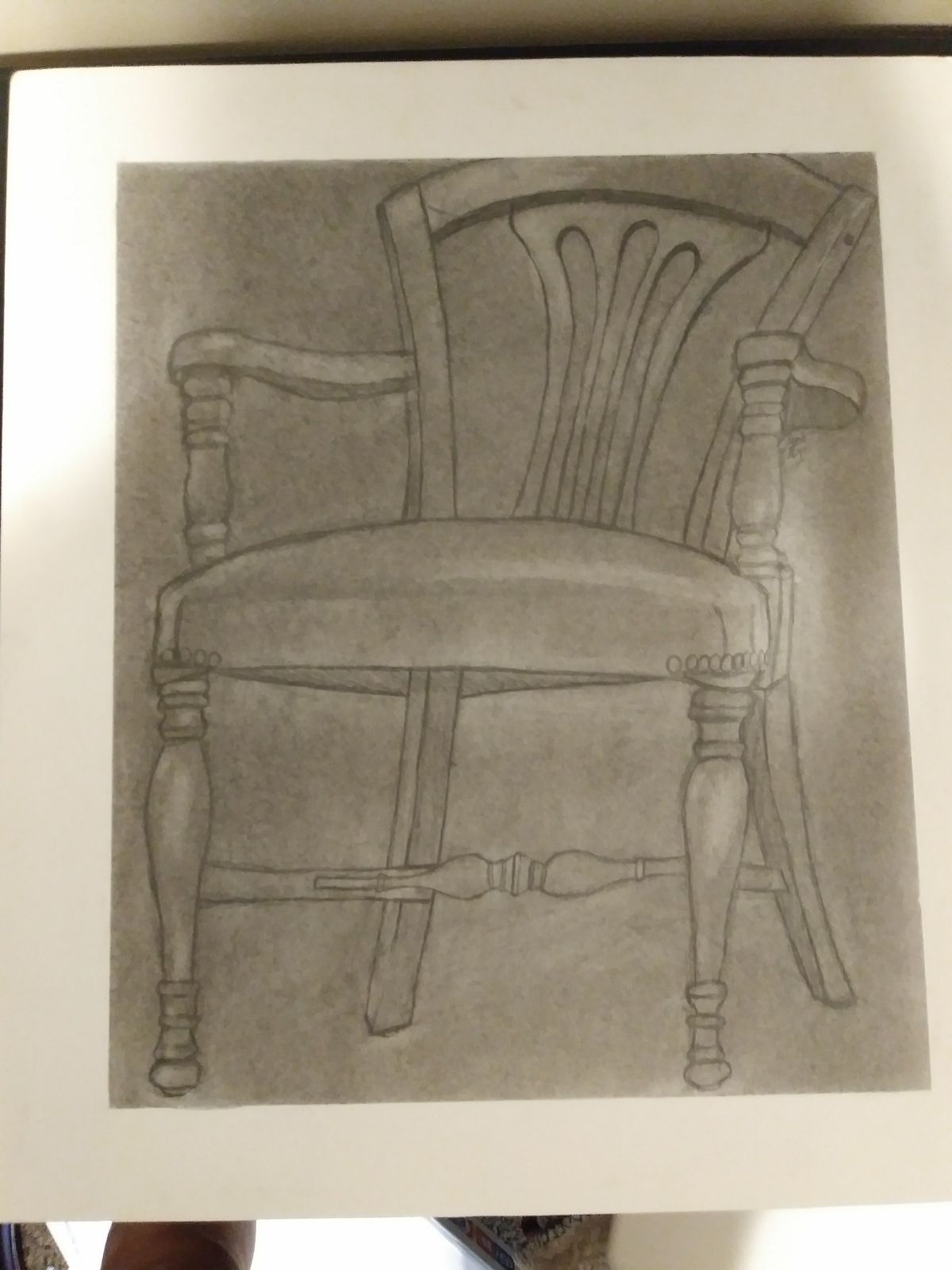 Original art pencil drawing 18×21 with b