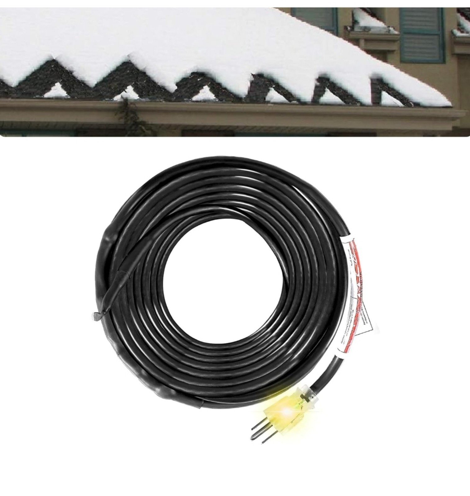 HEATIT JHSF1 Self Regulating Pre-Assembled Heating Cable 125-feet 120V Roof deic