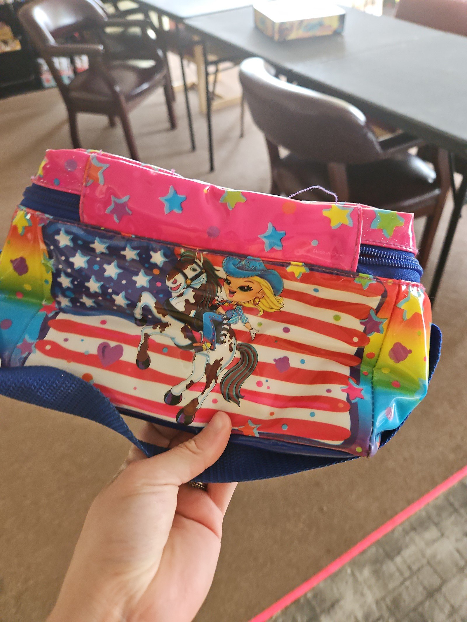 Vintage Lisa frank lunch box cowgirl and horse design